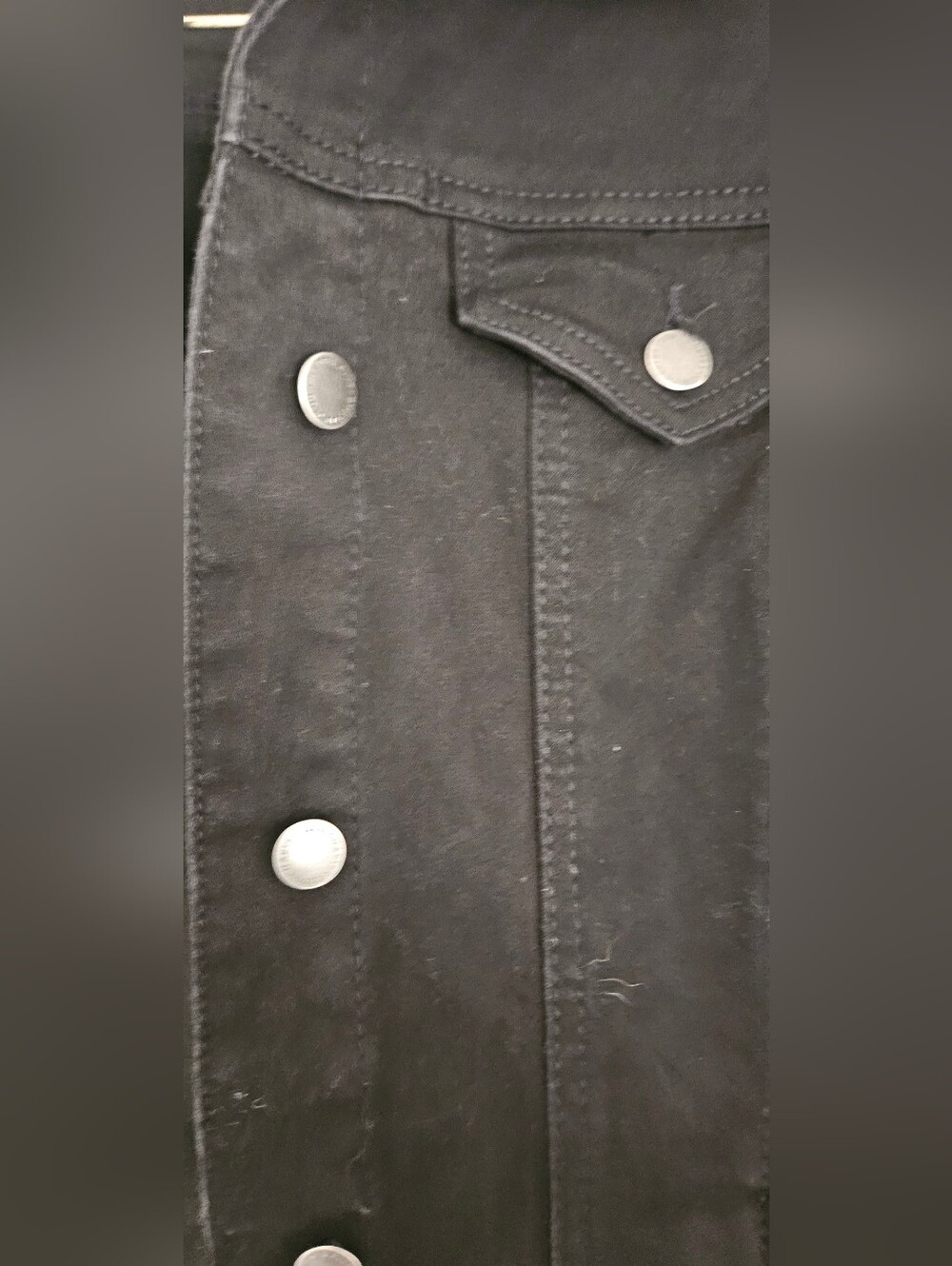 Charter Club Black Lightweight Denim Jacket - Picture 3 of 5